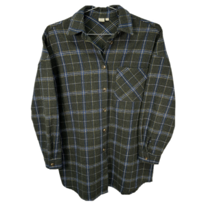 twik Green Plaid Shacket‎ Button Up XS